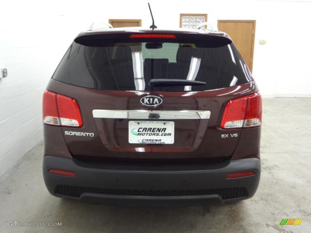 2011 Sorento EX V6 AWD - Dark Cherry / Black photo #8