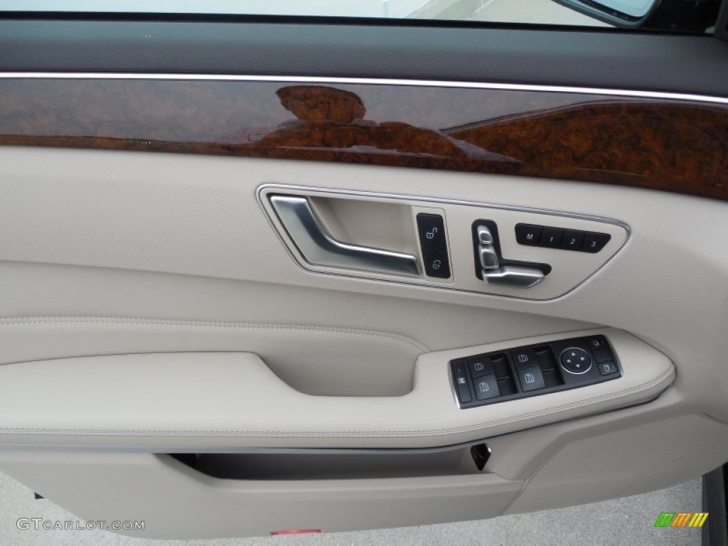 2014 Mercedes-Benz E 350 4Matic Sport Wagon Silk Beige/Espresso Brown Door Panel Photo #82227008