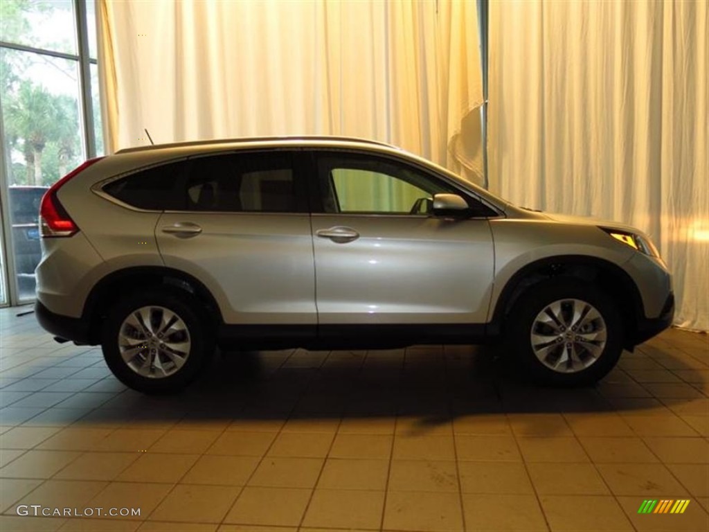 2013 CR-V EX-L AWD - Alabaster Silver Metallic / Gray photo #2