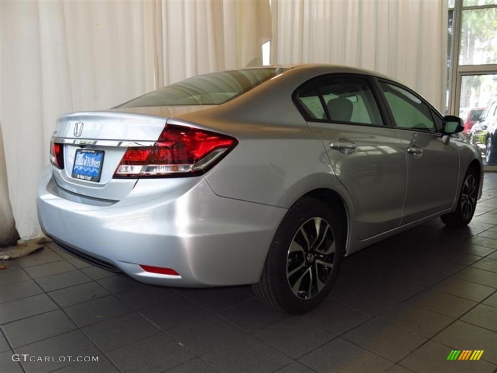 2013 Civic EX Sedan - Alabaster Silver Metallic / Gray photo #3