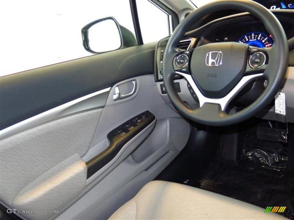 2013 Civic EX Sedan - Alabaster Silver Metallic / Gray photo #5