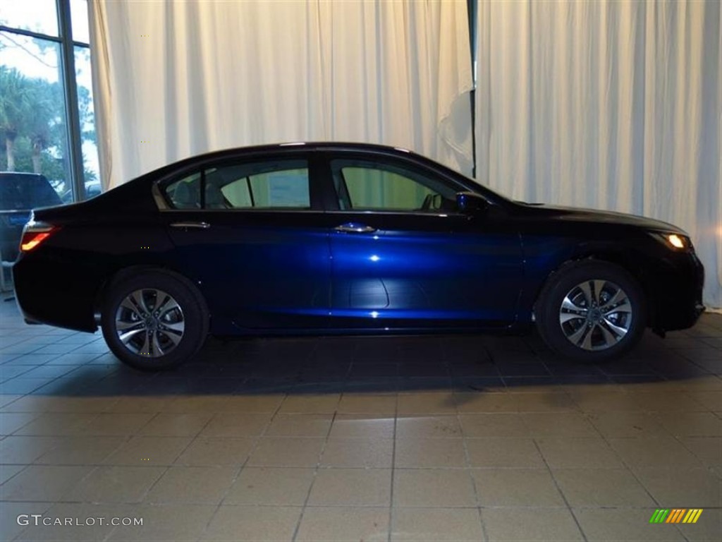 2013 Accord LX Sedan - Obsidian Blue Pearl / Gray photo #2