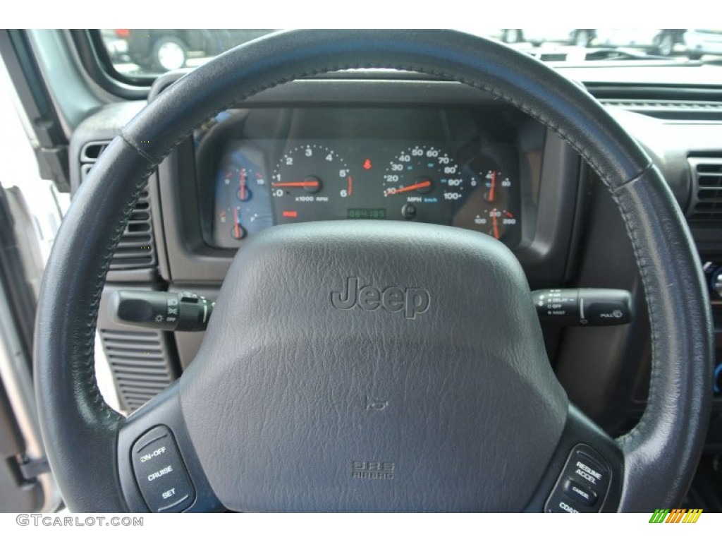 2002 Jeep Wrangler Apex Edition 4x4 Apex Cognac Ultra-Hide Steering Wheel Photo #82233251