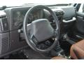 2002 Jeep Wrangler Apex Cognac Ultra-Hide Interior Steering Wheel Photo