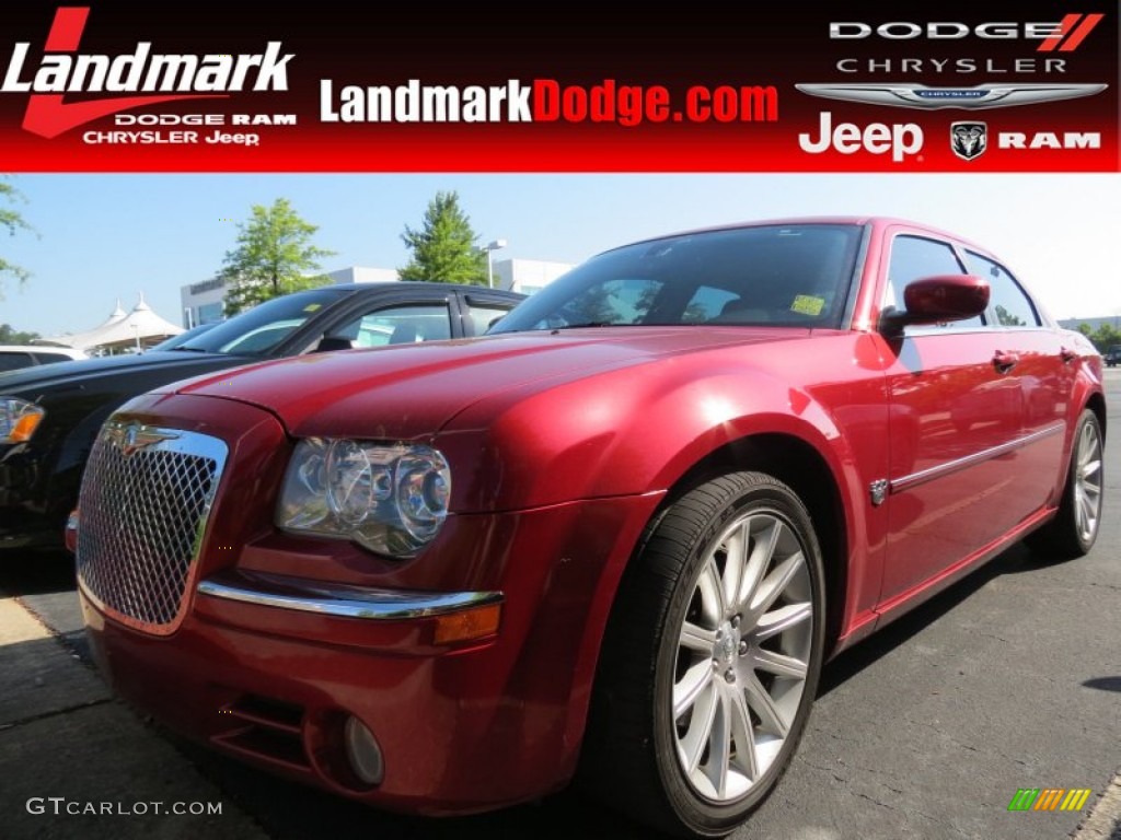 2007 300 C HEMI - Inferno Red Crystal Pearlcoat / Dark Slate Gray/Light Graystone photo #1