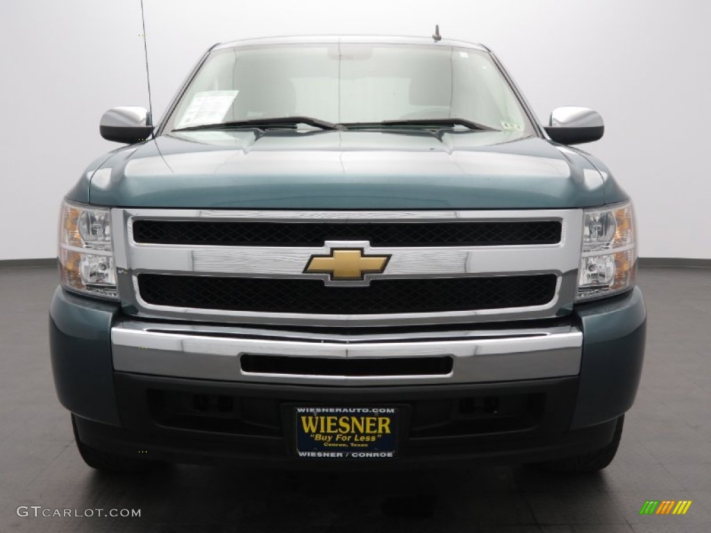 2009 Silverado 1500 LT Crew Cab - Blue Granite Metallic / Ebony photo #2