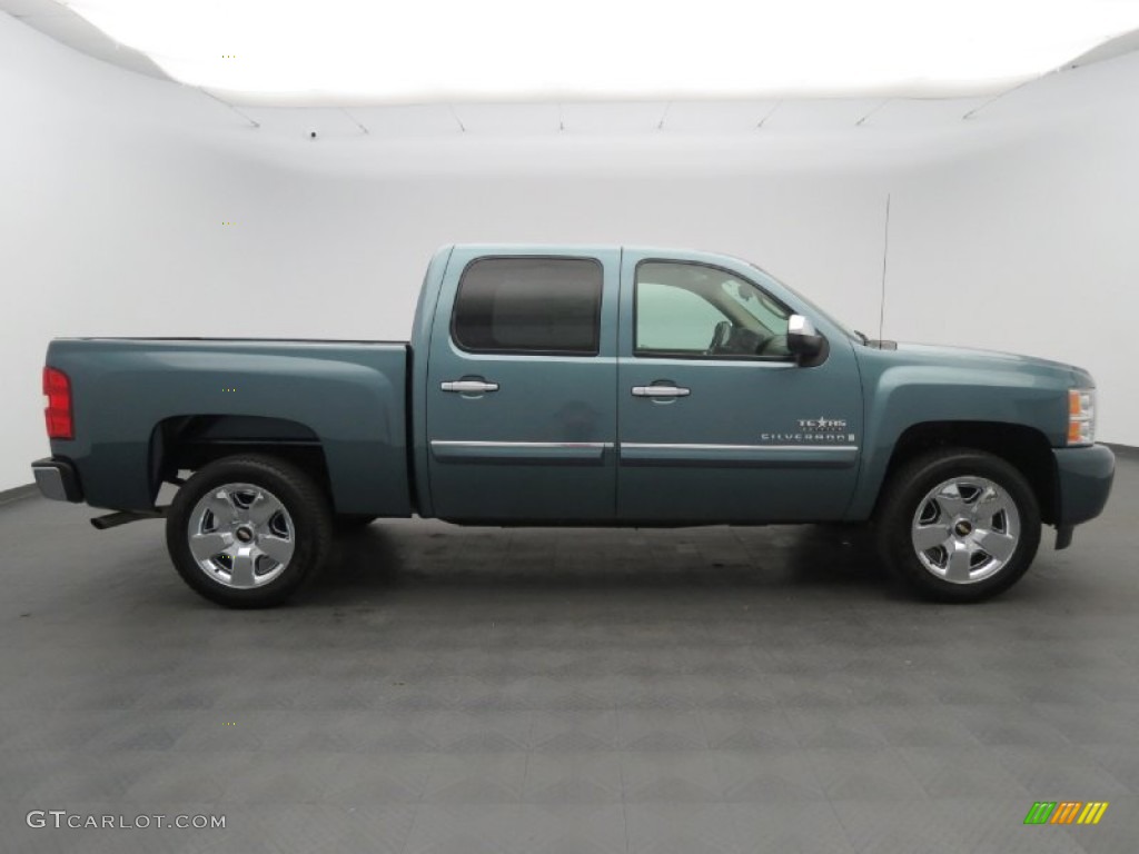 2009 Silverado 1500 LT Crew Cab - Blue Granite Metallic / Ebony photo #4