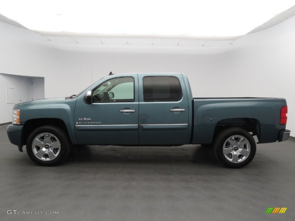 2009 Silverado 1500 LT Crew Cab - Blue Granite Metallic / Ebony photo #8