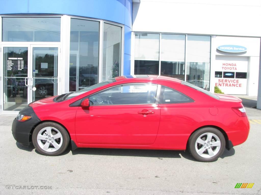 2008 Civic EX Coupe - Rallye Red / Black photo #3