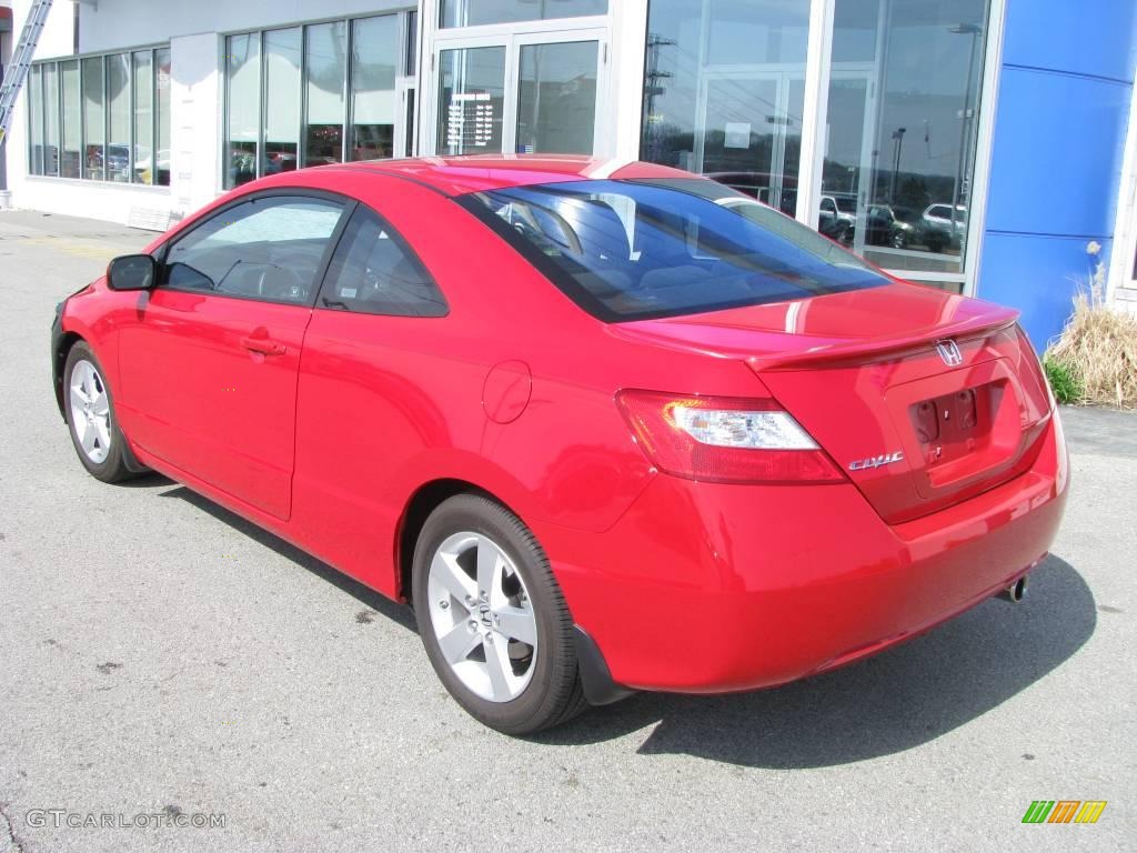 2008 Civic EX Coupe - Rallye Red / Black photo #4