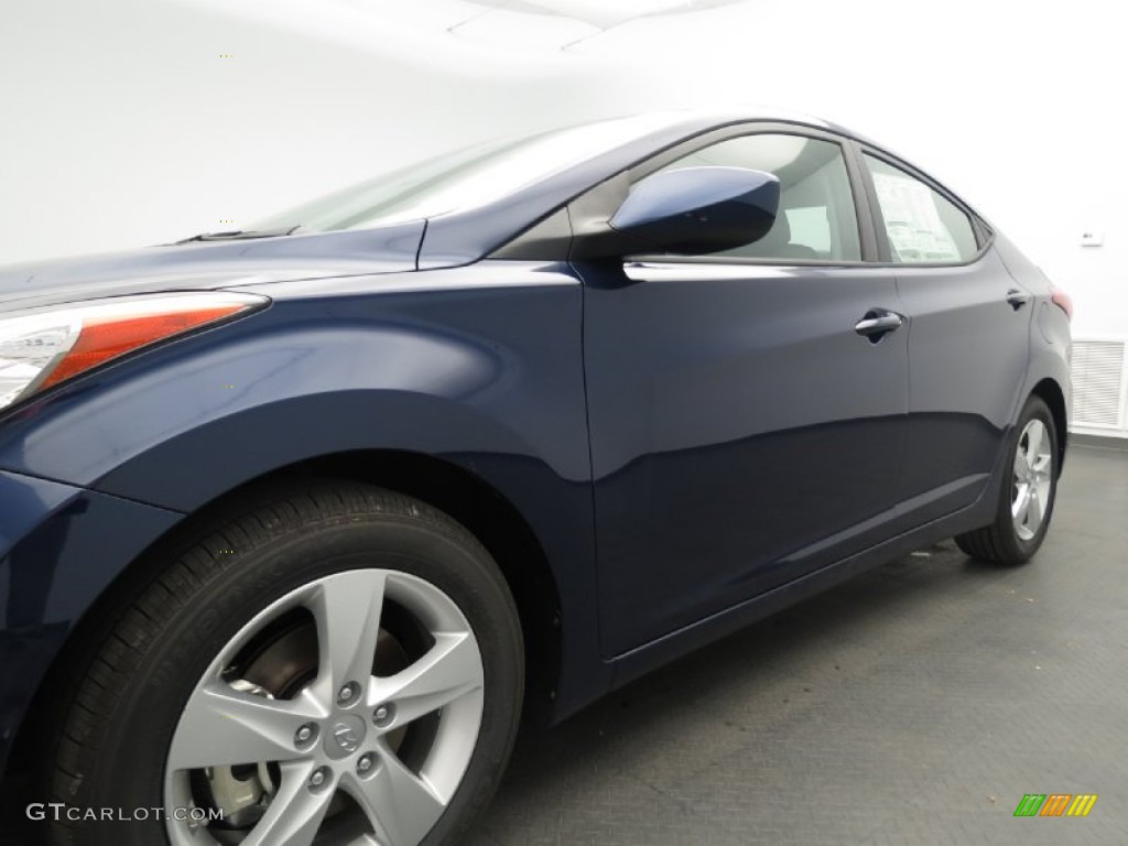 2013 Elantra GLS - Indigo Night / Gray photo #2