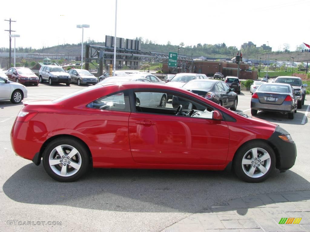 2008 Civic EX Coupe - Rallye Red / Black photo #7