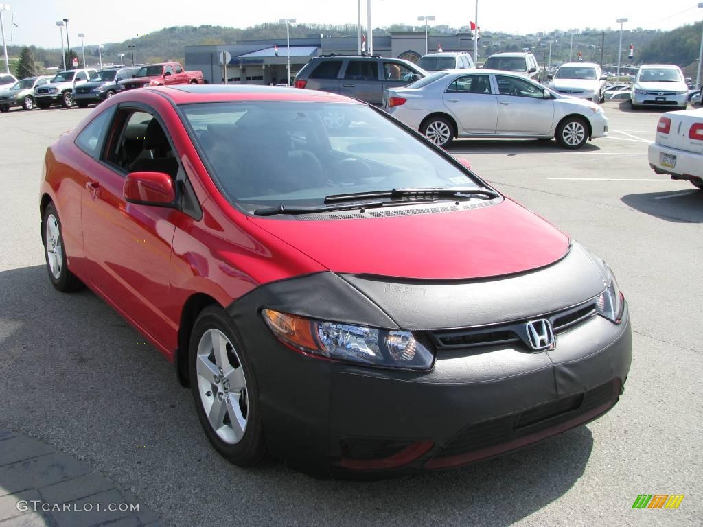 2008 Civic EX Coupe - Rallye Red / Black photo #10