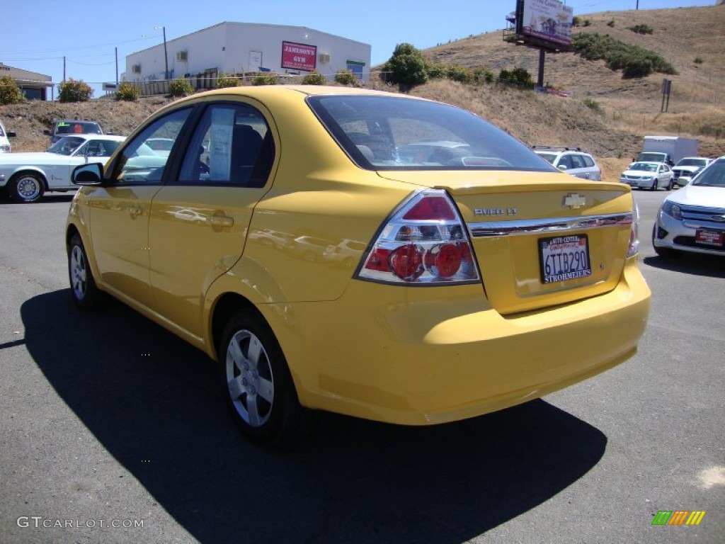 2010 Aveo LT Sedan - Summer Yellow / Charcoal photo #5