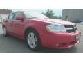 2009 Inferno Red Crystal Pearl Dodge Avenger SXT  photo #1