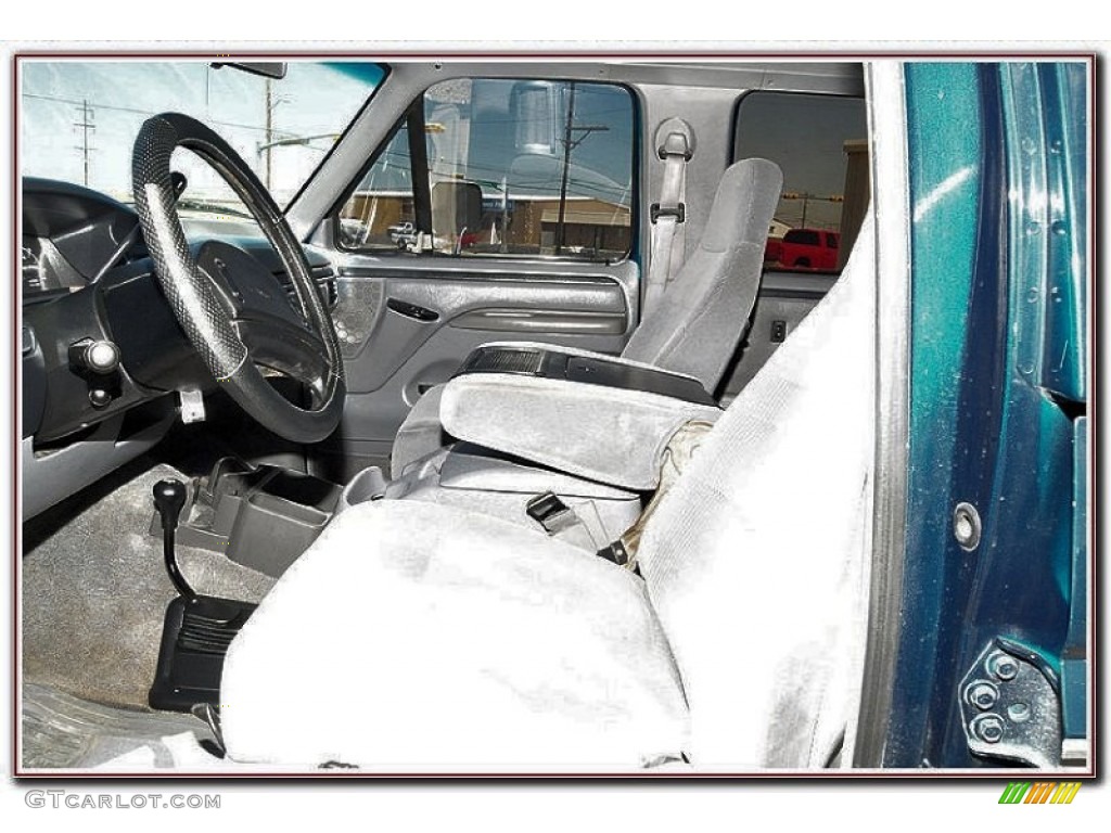 Medium Graphite Interior 1997 Ford F250 XLT Crew Cab 4x4 Photo #82236957