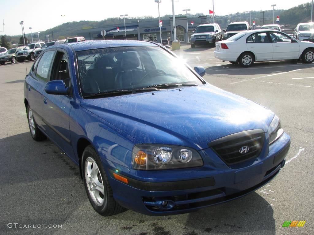 2005 Elantra GT Hatchback - Tidal Wave Blue / Gray photo #9