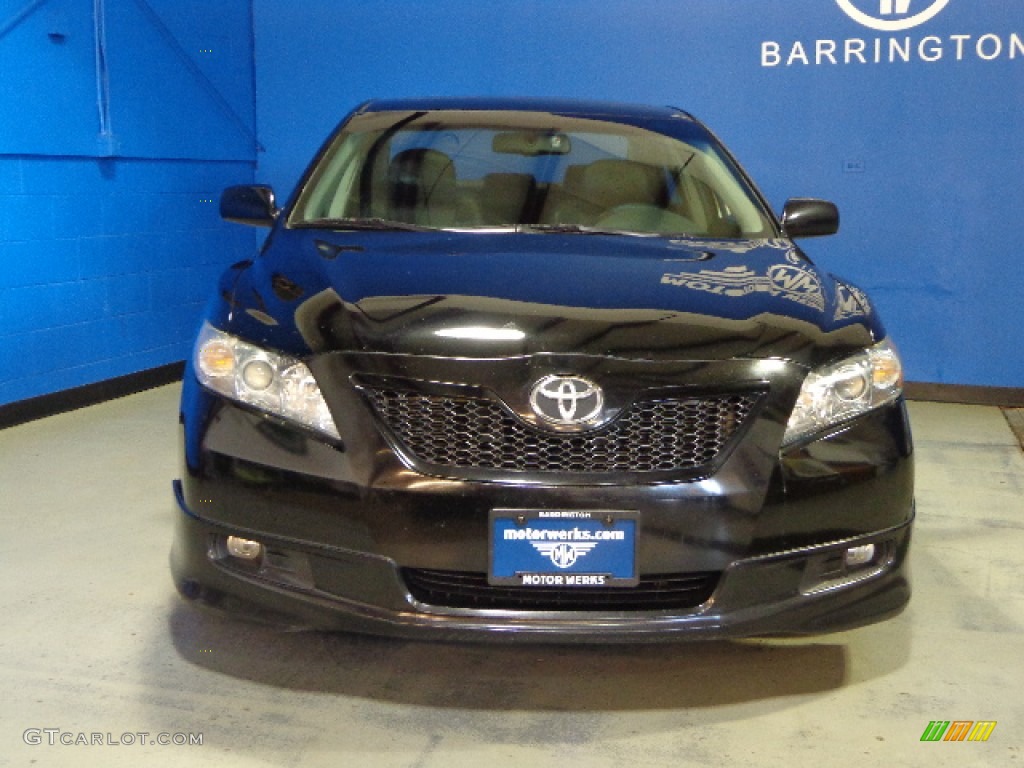 2007 Camry SE V6 - Black / Dark Charcoal photo #2