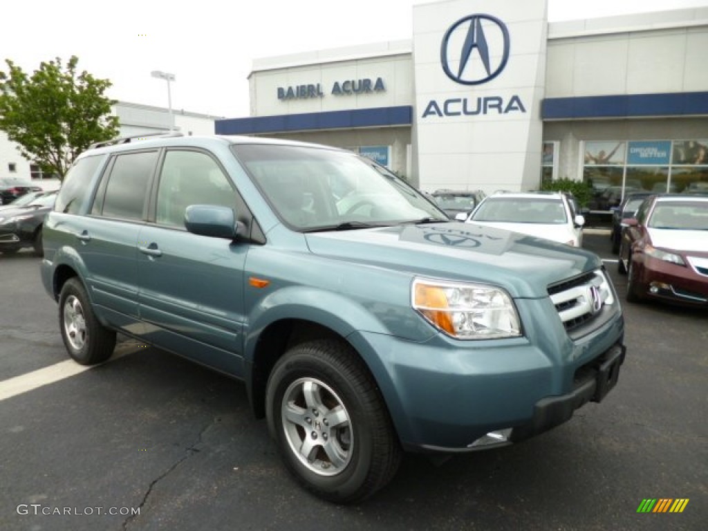 2008 Pilot EX-L 4WD - Steel Blue Metallic / Gray photo #1