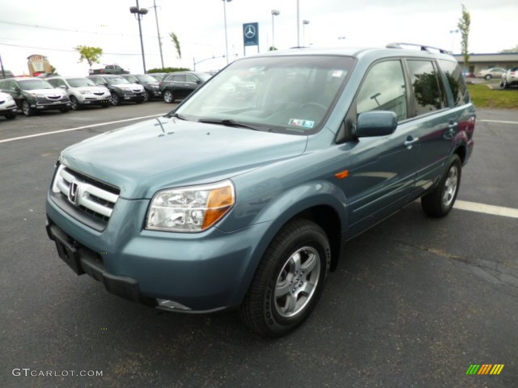 2008 Pilot EX-L 4WD - Steel Blue Metallic / Gray photo #3