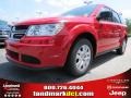 Bright Red 2013 Dodge Journey American Value Package