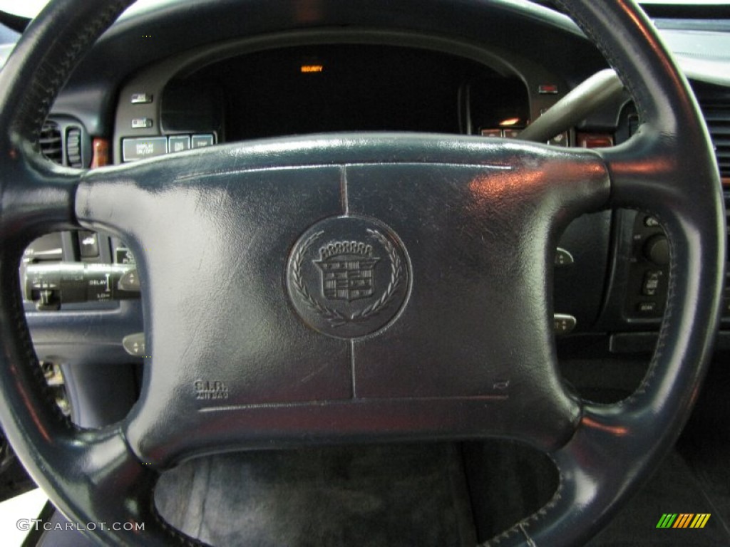 1999 Cadillac DeVille Sedan Navy Blue Steering Wheel Photo #82238778