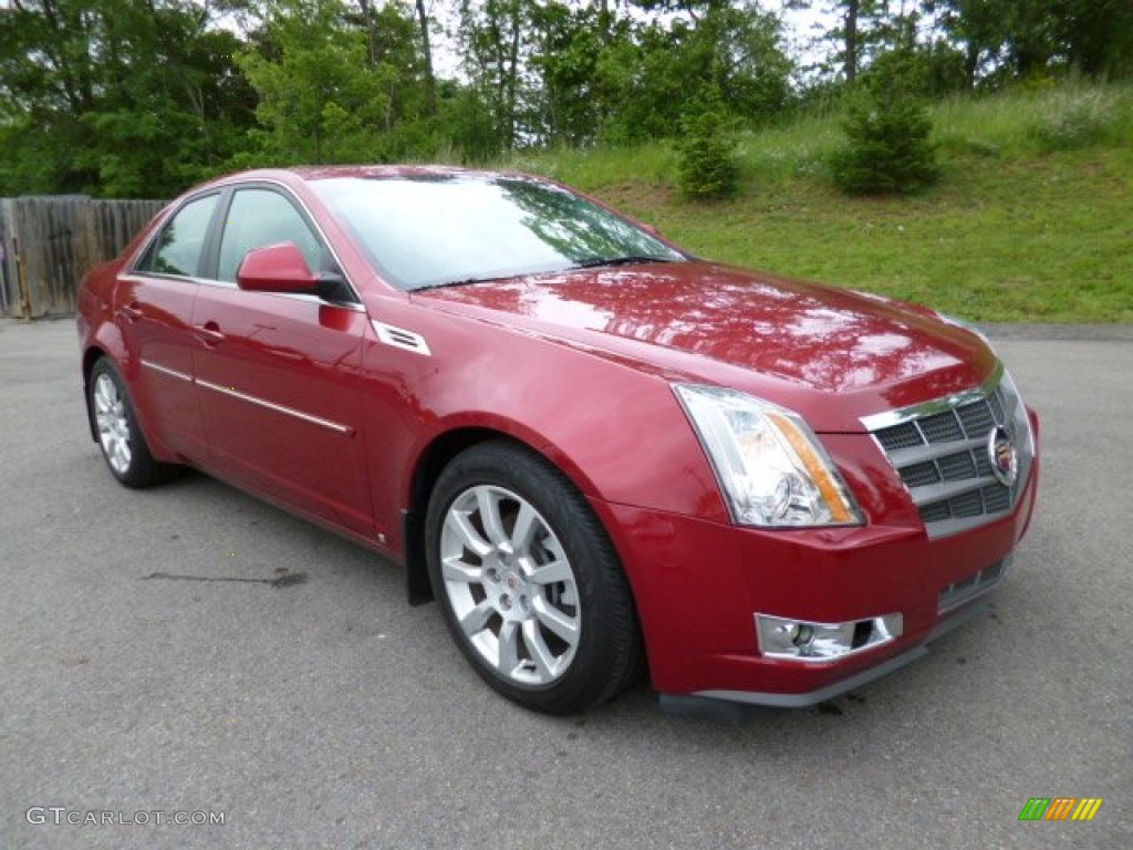 Crystal Red 2009 Cadillac CTS 4 AWD Sedan Exterior Photo #82238859
