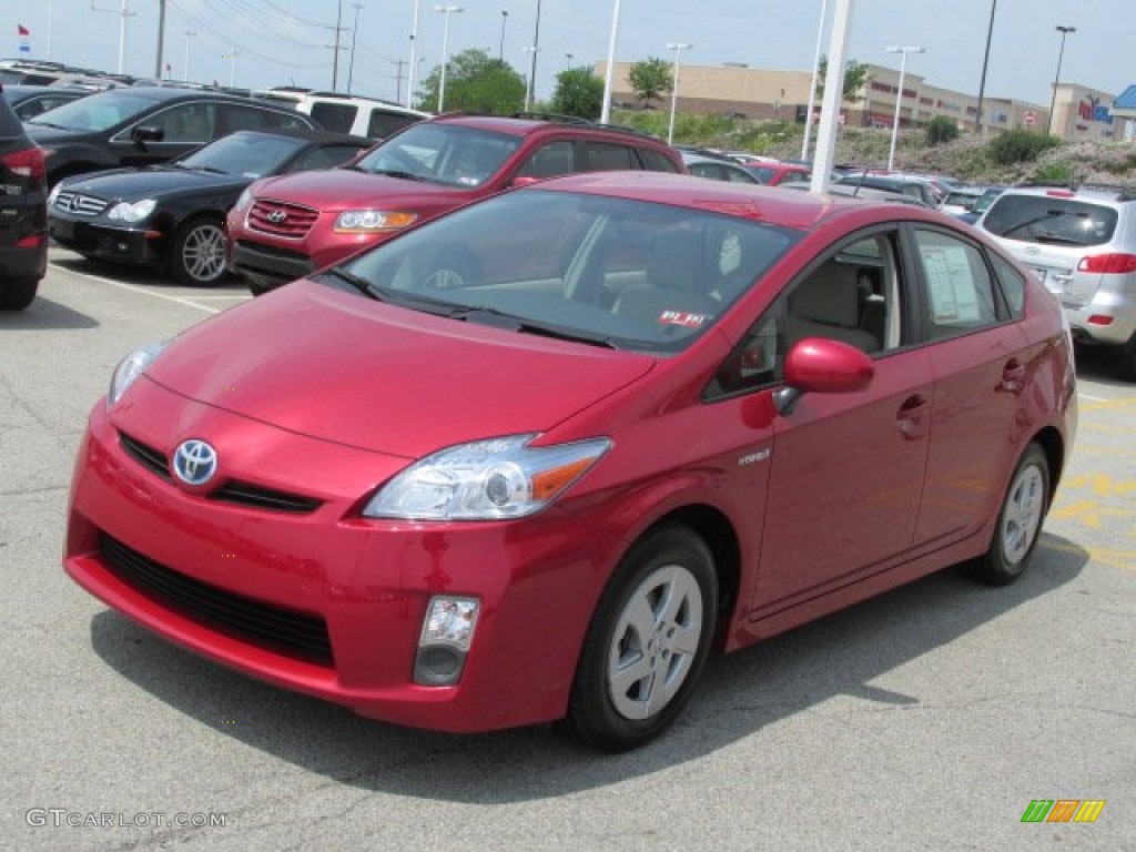 2010 Prius Hybrid III - Barcelona Red Metallic / Misty Gray photo #5