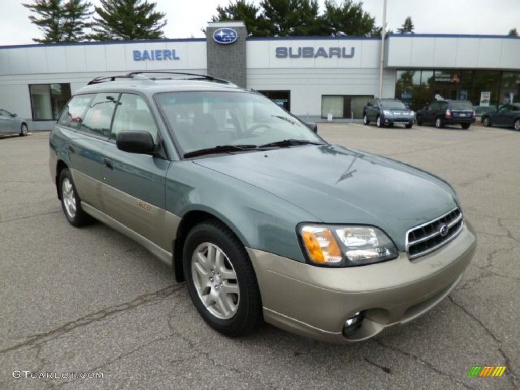 2001 Outback Wagon - Wintergreen Metallic / Beige photo #1