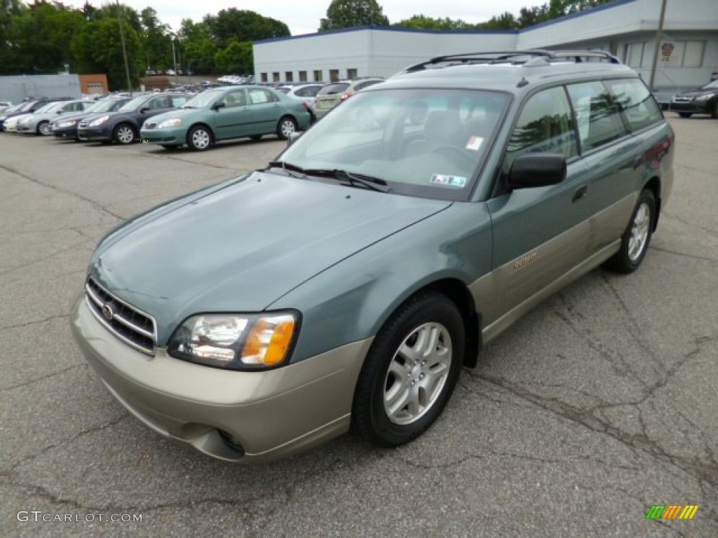 2001 Outback Wagon - Wintergreen Metallic / Beige photo #3