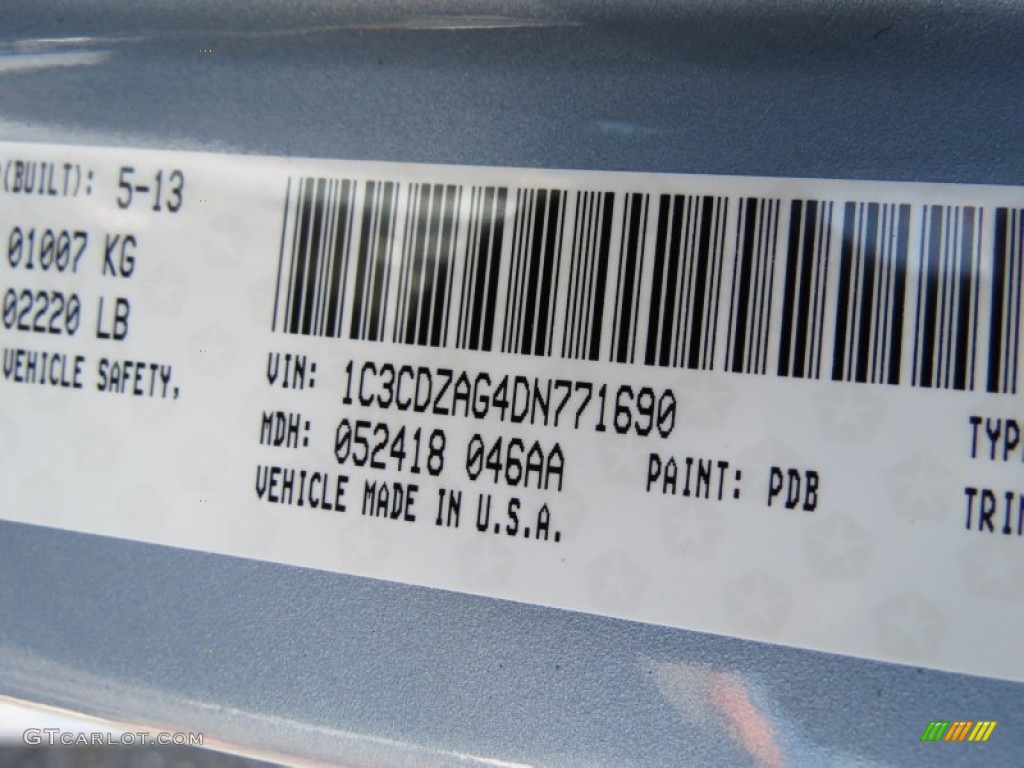 2013 Avenger SE V6 - Crystal Blue Pearl / Black photo #10