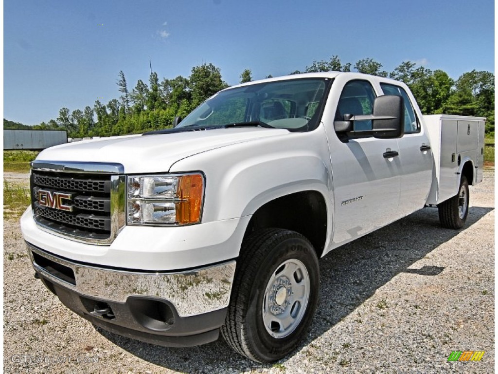 2013 Summit White Gmc Sierra 2500hd Crew Cab 4x4 Utility Truck