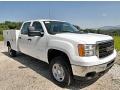 Front 3/4 View of 2013 Sierra 2500HD Crew Cab 4x4 Utility Truck