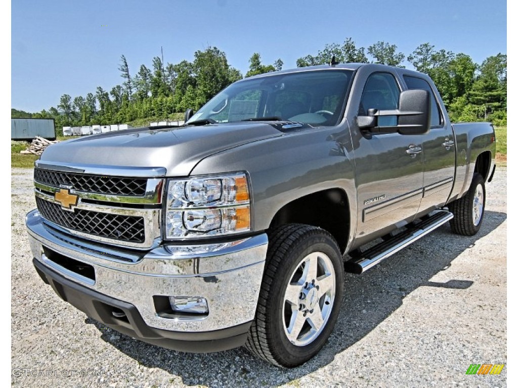 2013 Silverado 2500HD LTZ Crew Cab 4x4 - Graystone Metallic / Ebony photo #1