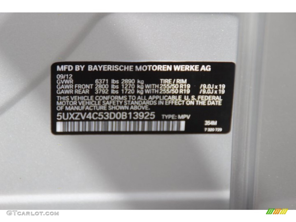 2013 X5 xDrive 35i - Titanium Silver Metallic / Black photo #36