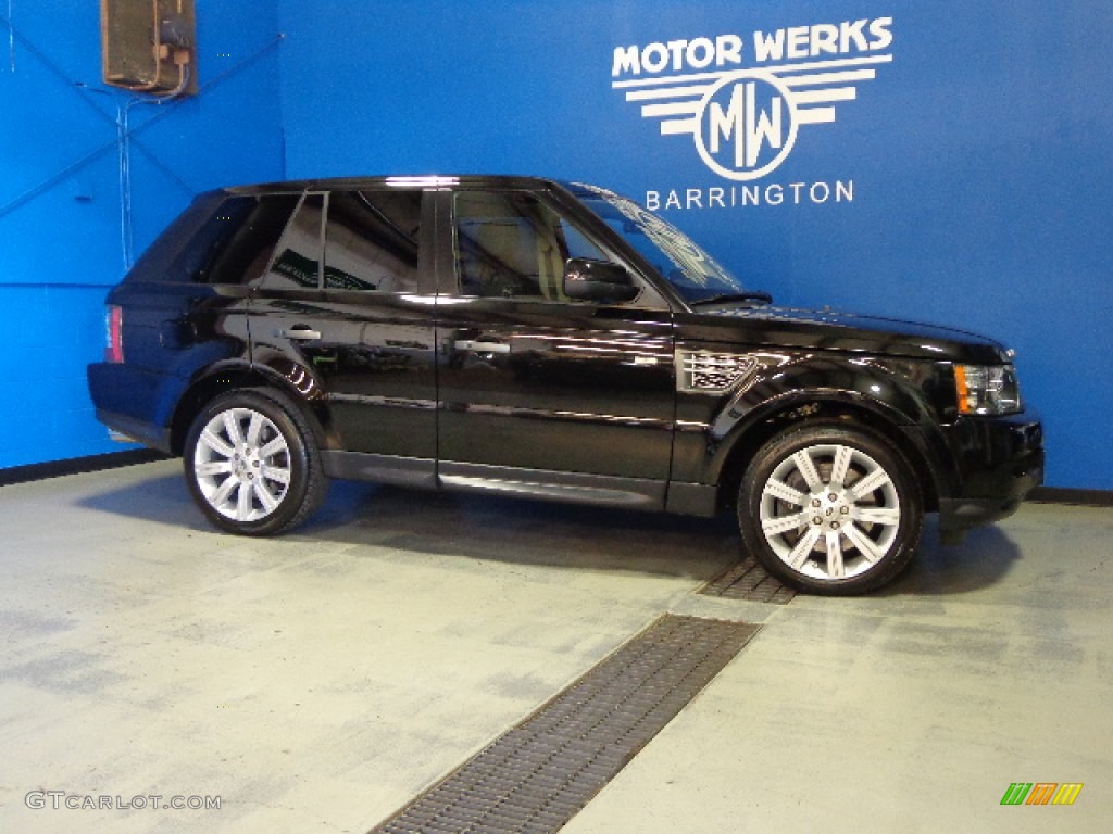 2010 Range Rover Sport Supercharged - Santorini Black / Ebony/Lunar Stitching photo #4