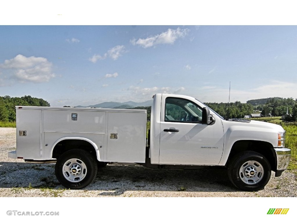 2013 Silverado 2500HD Work Truck Regular Cab 4x4 Utility - Summit White / Dark Titanium photo #6