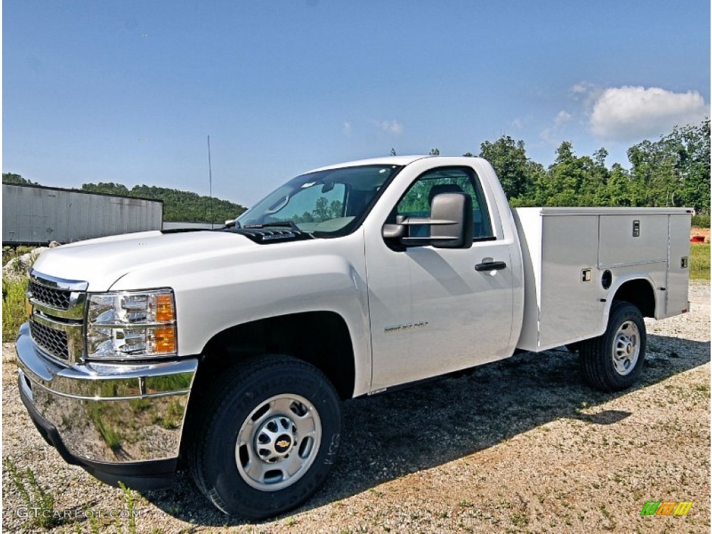 Summit White 2013 Chevrolet Silverado 2500HD Work Truck Regular Cab 4x4 Exterior Photo #82245054