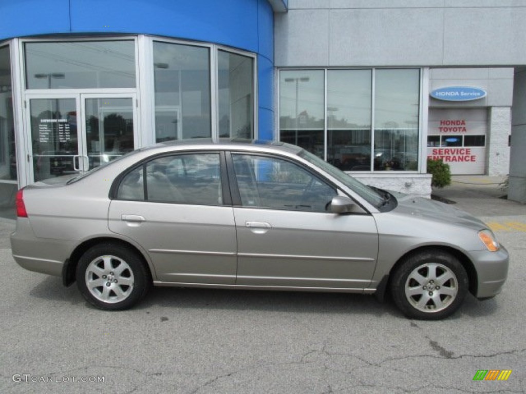 2003 Civic EX Sedan - Shoreline Mist Metallic / Ivory photo #2