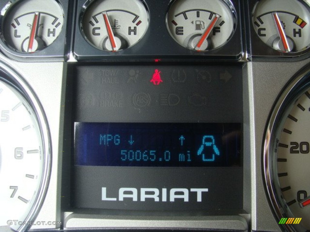 2010 F150 Lariat SuperCrew 4x4 - Dark Blue Pearl Metallic / Tan photo #13