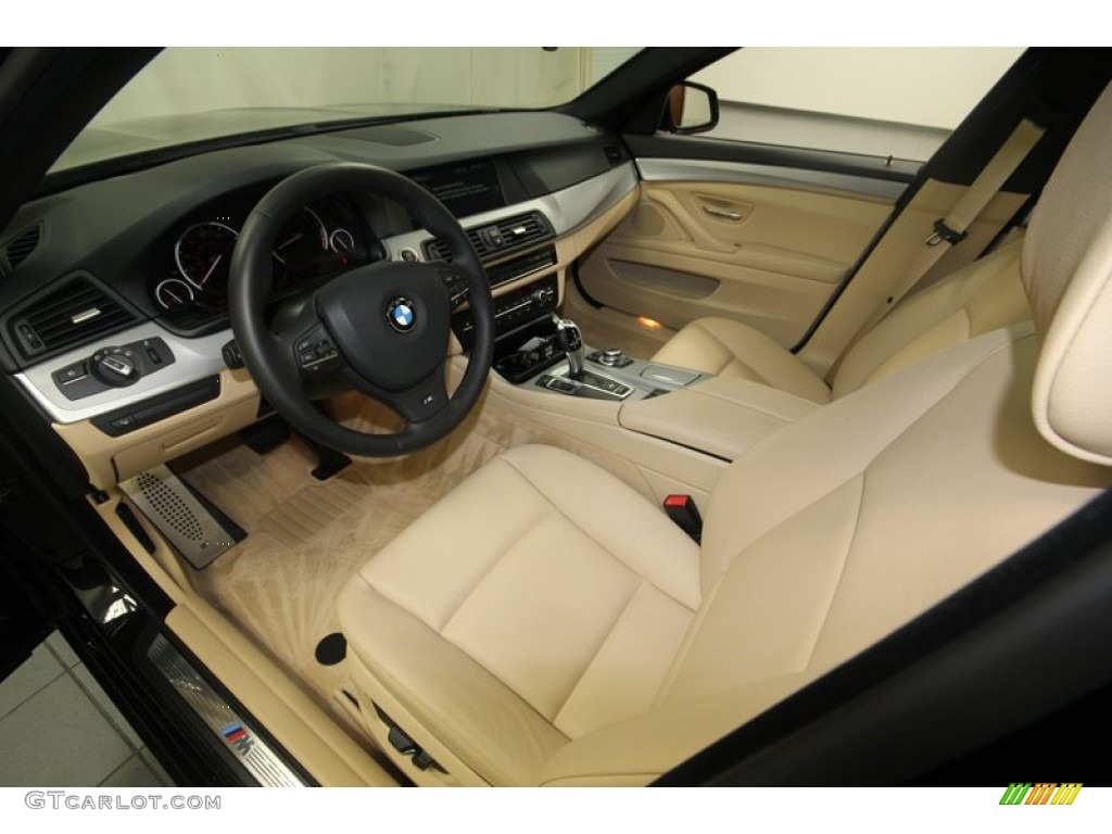 2013 5 Series 535i Sedan - Jet Black / Venetian Beige photo #13