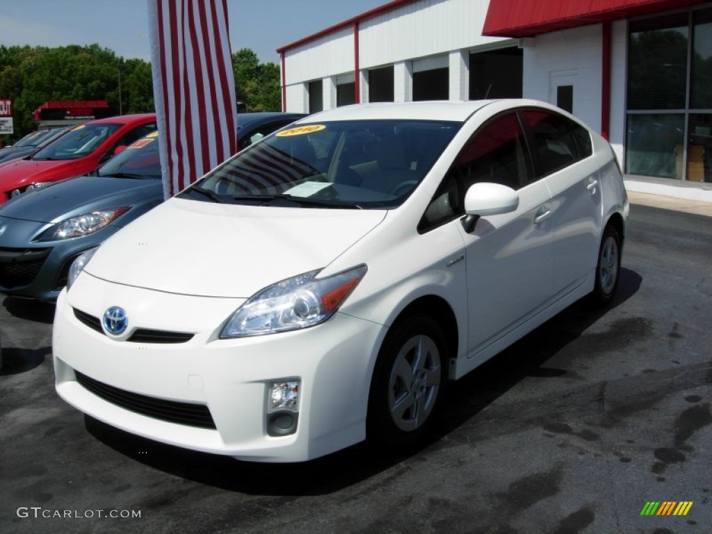 2010 Prius Hybrid IV - Blizzard White Pearl / Misty Gray photo #1