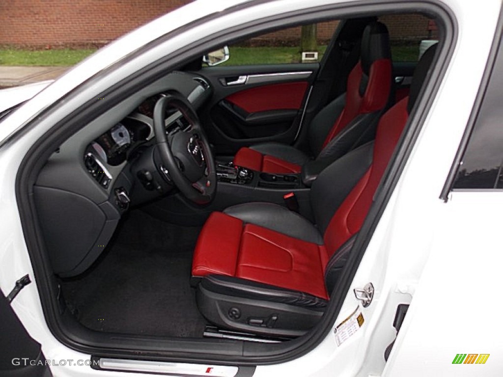 Black/Red Interior 2010 Audi S4 3.0 quattro Sedan Photo #82250145