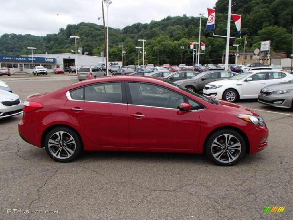 Crimson Red 2014 Kia Forte EX Exterior Photo #82252321