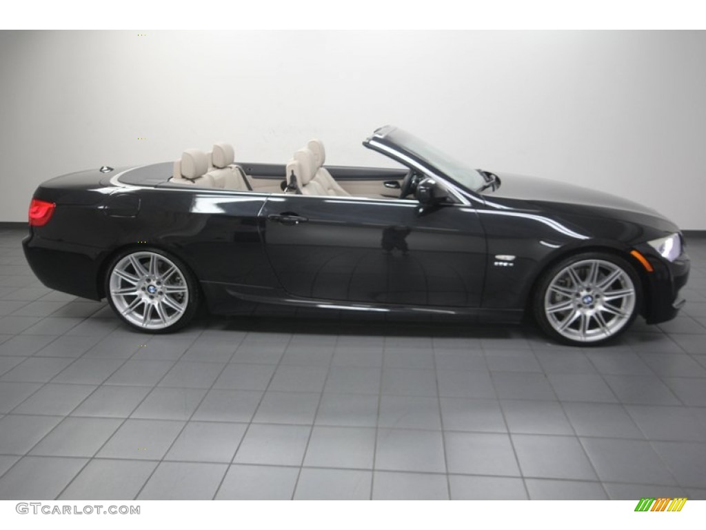 2011 3 Series 335is Convertible - Black Sapphire Metallic / Oyster/Black Dakota Leather photo #7