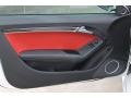 2012 Audi S5 Magma Red Interior Door Panel Photo