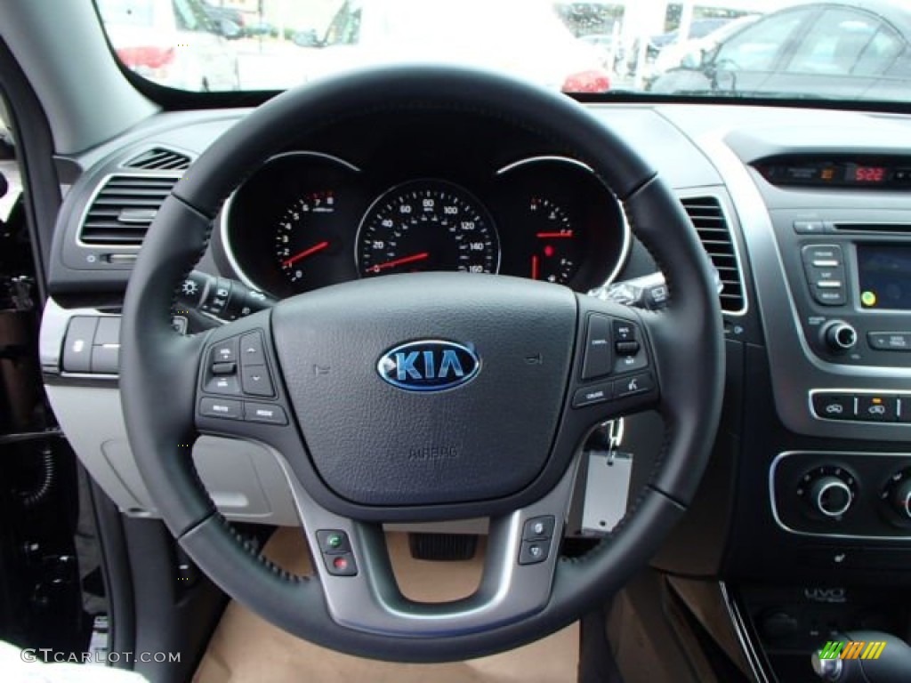 2014 Kia Sorento LX AWD Gray Steering Wheel Photo #82253099