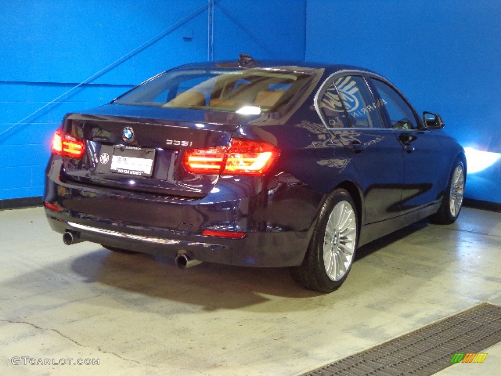 2012 3 Series 335i Sedan - Imperial Blue Metallic / Saddle Brown photo #7