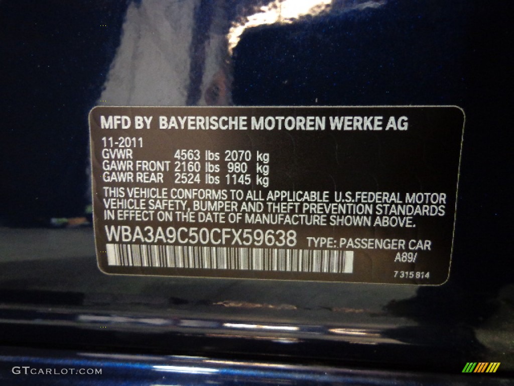 2012 3 Series 335i Sedan - Imperial Blue Metallic / Saddle Brown photo #17