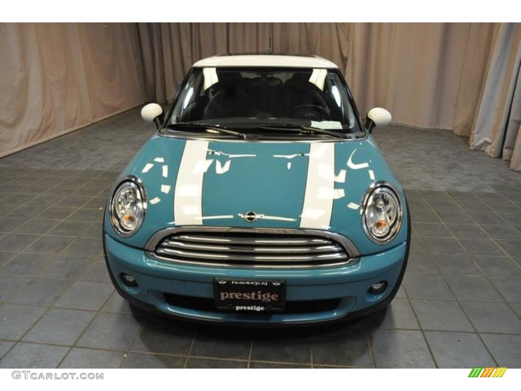 2010 Cooper Hardtop - Oxygen Blue / Grey/Carbon Black photo #3